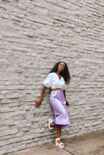 Load image into Gallery viewer, Good Grace Satin Midi Skirt