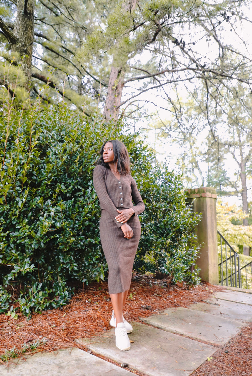 Malibu Knit Dress Cardigan Set