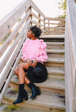 Load image into Gallery viewer, Rosie Belle Ruffled Cable Knit Sweater