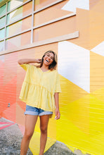 Load image into Gallery viewer, Be Free Sunshine Oversized Short Sleeve Top
